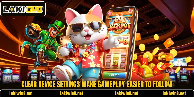 Clear device settings make gameplay easier to follow Clear device settings make gameplay easier to follow