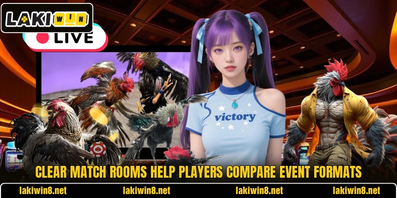 Clear match rooms help players compare event formats Clear match rooms help players compare event formats