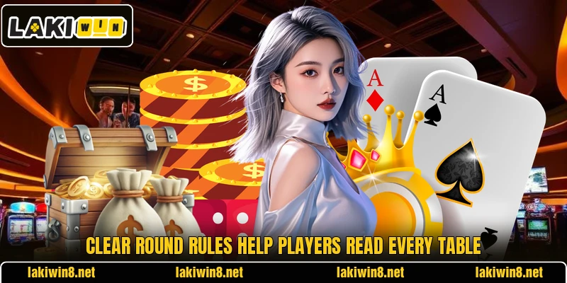 Clear round rules help players read every table Clear round rules help players read every table
