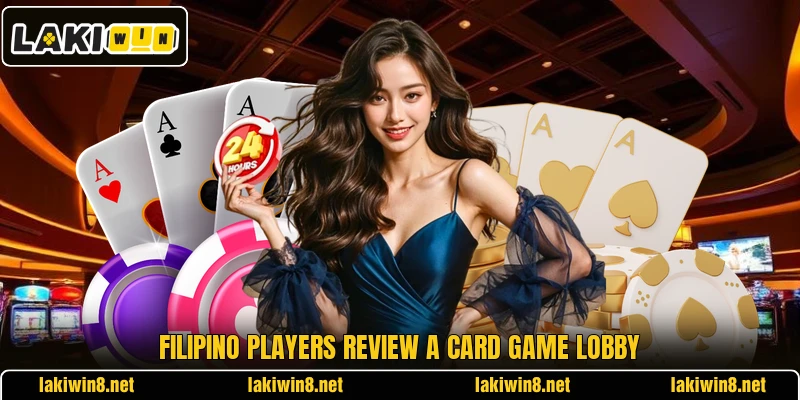 Filipino players review a card game lobby