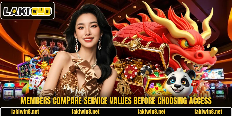 Members compare service values before choosing access