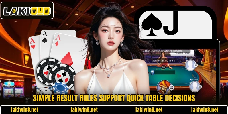 Simple result rules support quick table decisions
