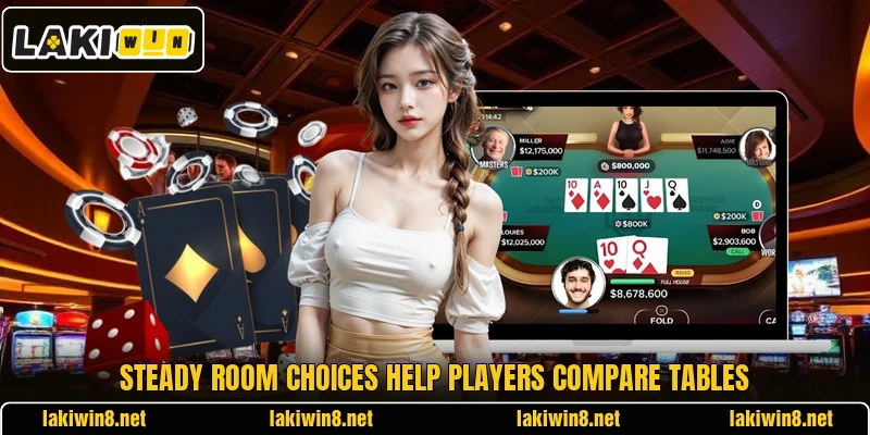 Steady room choices help players compare tables